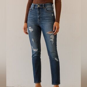2/$20 Express Distressed Blue Legging Jeans